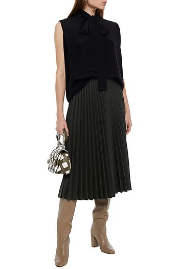 JOSEPH Pussy-bow silk crepe de chine blouse