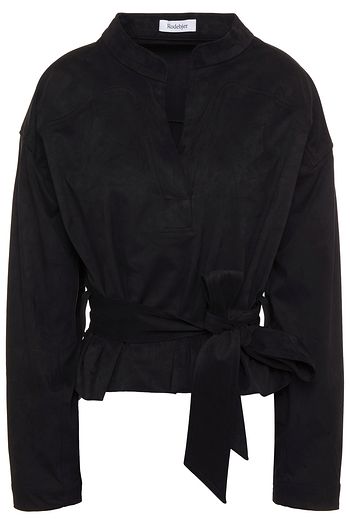 RODEBJER Yoko Bluse aus Stretch-Velourslederimitat mit Gürtel