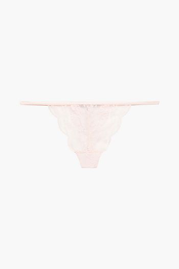 STELLA MCCARTNEY Satin-trimmed stretch-lace low-rise thong