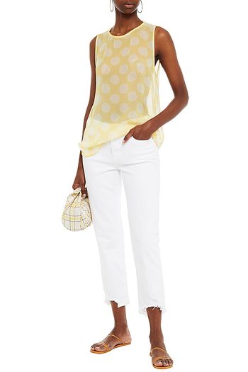 AMERICAN VINTAGE Polka-dot crepon tank