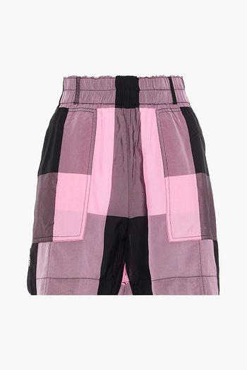 GANNI Shorts aus Shell in Colour-Block-Optik
