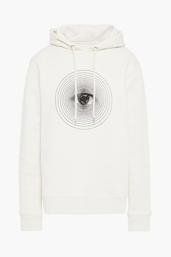 PACO RABANNE Printed organic cotton fleece hoodie
