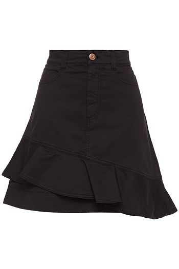 SEE BY CHLOÉ Ruffled cotton-blend twill mini skirt
