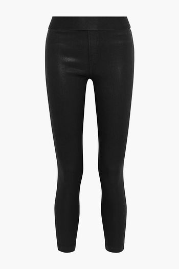 J BRAND FOR THEORY Dellah cropped coated-denim leggings