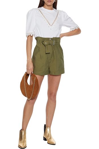 SEE BY CHLOÉ Crochet-trimmed cotton-jersey top