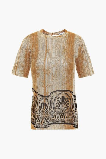 PACO RABANNE Metallic jacquard-knit top