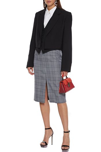 MICHAEL KORS COLLECTION Prince of Wales checked wool pencil skirt