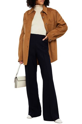JOSEPH Wool-blend flannel flared pants