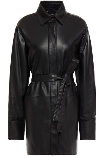 JOSEPH Belted leather jacket