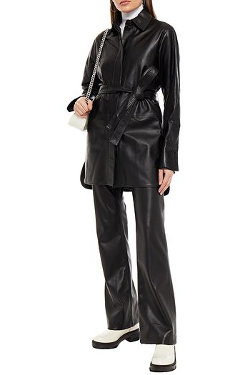 JOSEPH Belted leather jacket