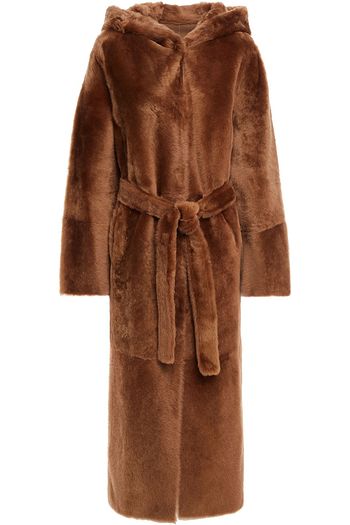 YVES SALOMON Reversible shearling hooded coat