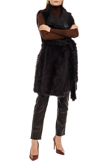 YVES SALOMON Reversible belted shearling vest