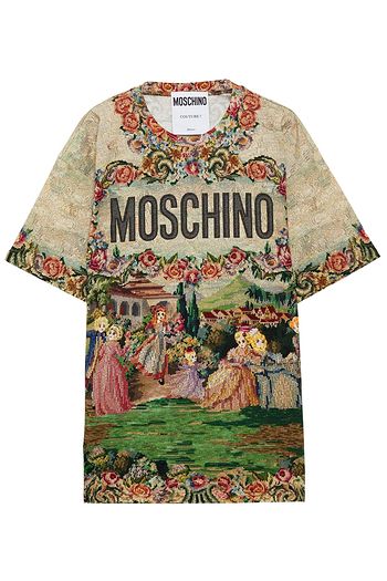MOSCHINO Printed cotton-jersey T-shirt