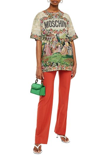 MOSCHINO Printed cotton-jersey T-shirt