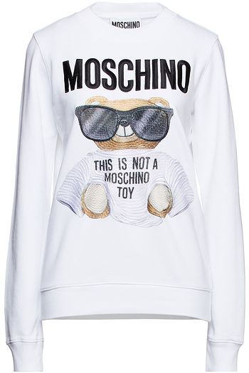 MOSCHINO Embroidered French cotton-terry sweatshirt