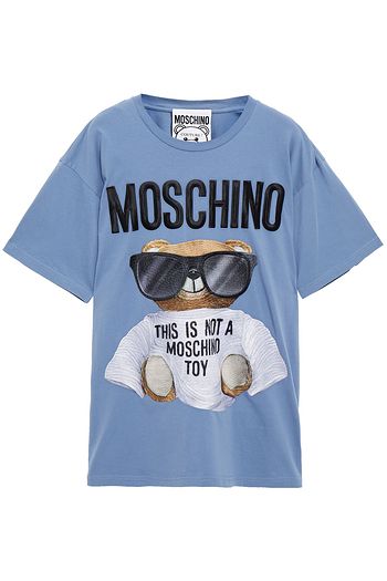 MOSCHINO Embroidered cotton-jersey T-shirt