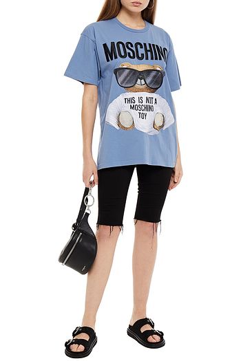MOSCHINO Embroidered cotton-jersey T-shirt
