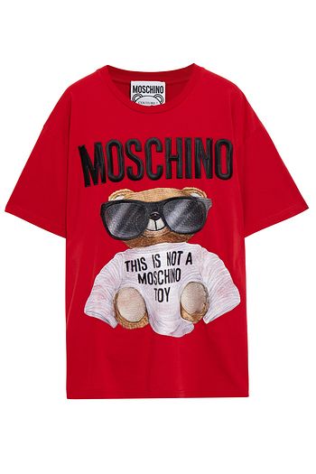 MOSCHINO Embroidered cotton-jersey T-shirt