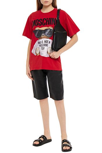 MOSCHINO Embroidered cotton-jersey T-shirt