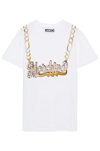 MOSCHINO Printed cotton-jersey T-shirt