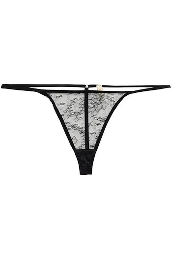 MYLA Darling satin-paneled silk-blend chantilly lace low-rise thong