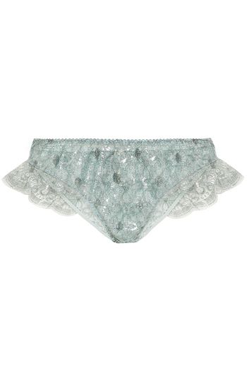 MYLA Rosemore Street metallic Leavers lace low-rise briefs