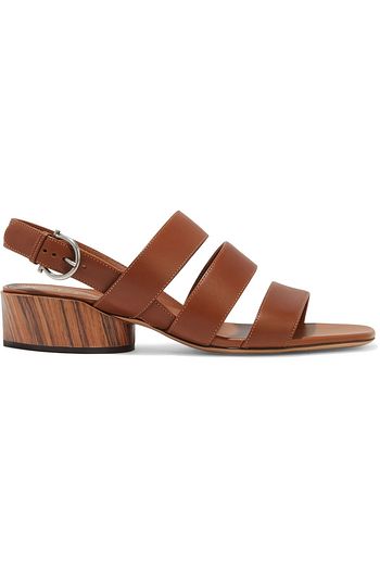 SALVATORE FERRAGAMO Trezze leather slingback sandals