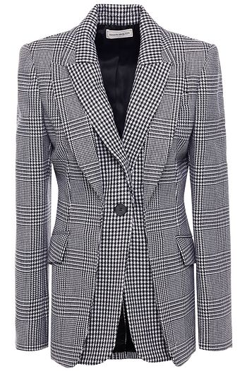 ALEXANDER MCQUEEN Layered Prince of Wales checked wool blazer