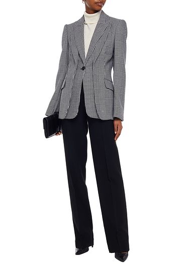 ALEXANDER MCQUEEN Layered Prince of Wales checked wool blazer