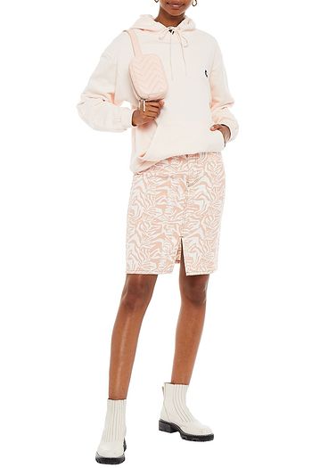 ÊTRE CÉCILE Embroidered French cotton-terry hoodie