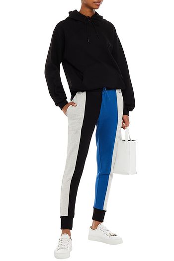 ÊTRE CÉCILE Color-block cotton-fleece track pants