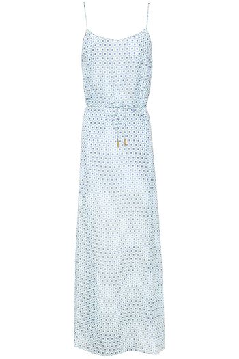 PALOMA BLUE Printed silk maxi slip dress