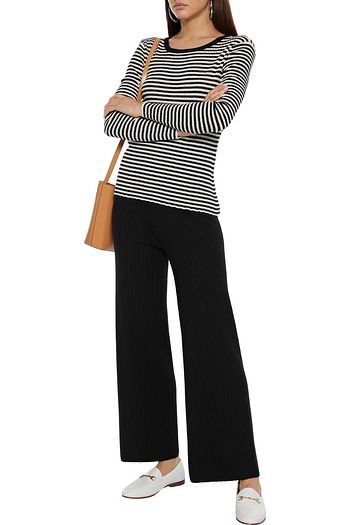 WEEKEND MAX MARA Apice striped ribbed-knit sweater