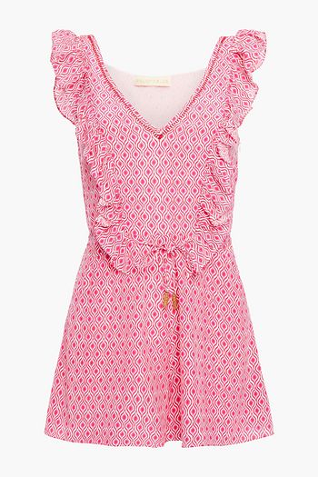 PALOMA BLUE Liza ruffled printed playsuit