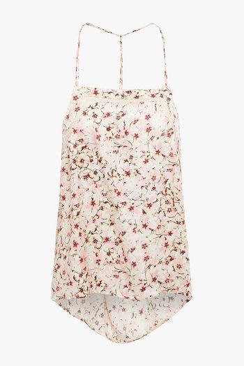PALOMA BLUE Stella floral-print silk-satin camisole
