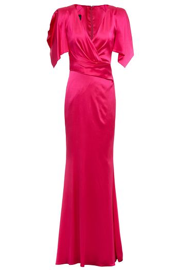 TALBOT RUNHOF Socotra wrap-effect duchesse-satin gown