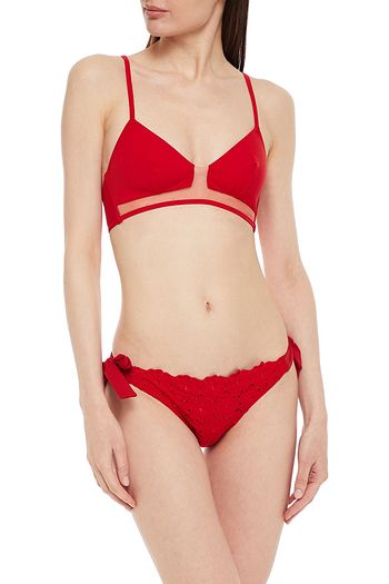 I.D. SARRIERI Broderie anglaise low-rise bikini briefs