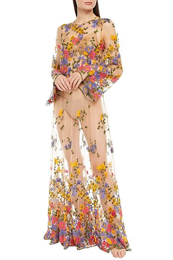 I.D. SARRIERI Wonderland Delight embroidered tulle nightdress