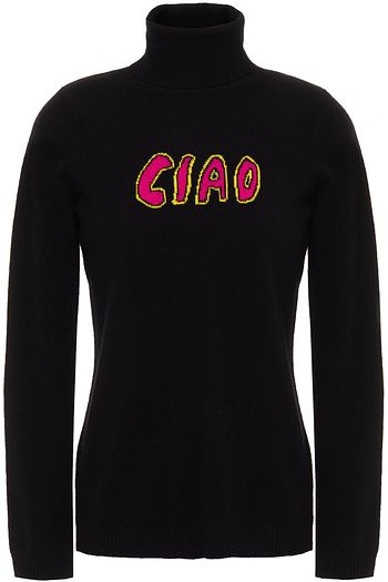 BELLA FREUD Intarsia cashmere turtleneck sweater
