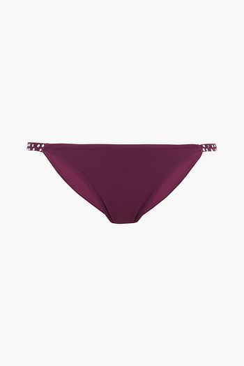 I.D. SARRIERI Swarovski crystal-embellished mid-rise bikini briefs