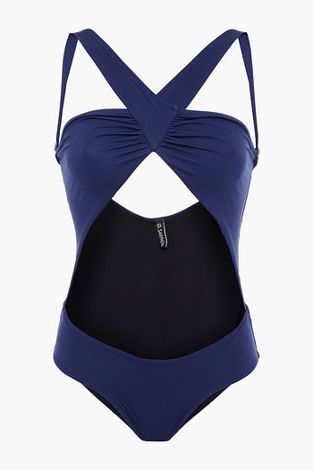 I.D. SARRIERI Cutout gathered swimsuit