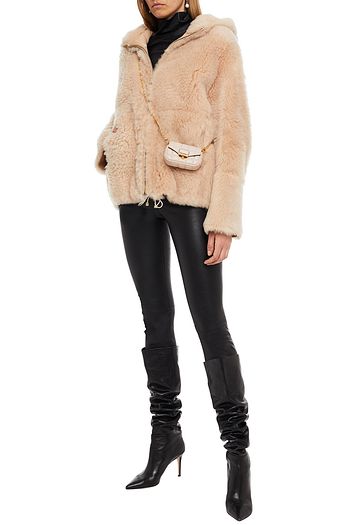 YVES SALOMON Shearling hooded jacket