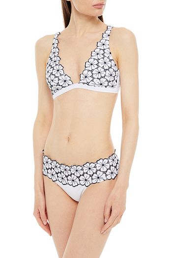 I.D. SARRIERI Embroidered triangle bikini top