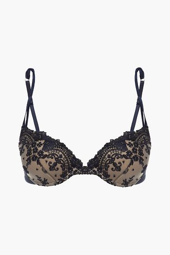 I.D. SARRIERI Embroidered stretch-tulle push-up bra
