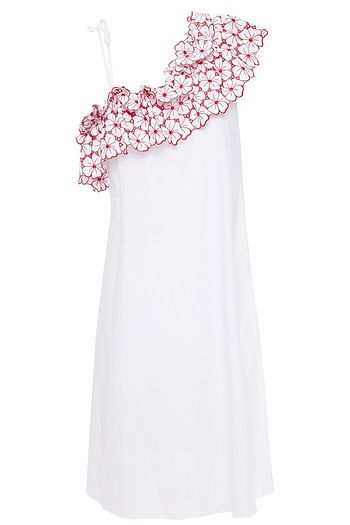 I.D. SARRIERI Soleil D'été ruffled broderie anglaise cotton-blend dress