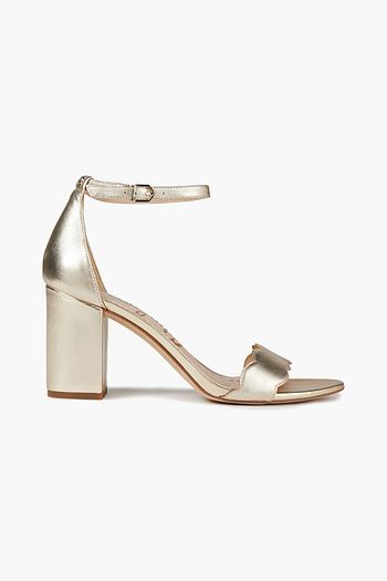 SAM EDELMAN Metallic leather sandals