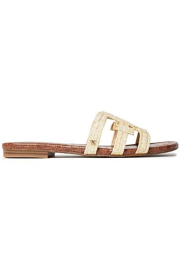SAM EDELMAN Woven raffia slides