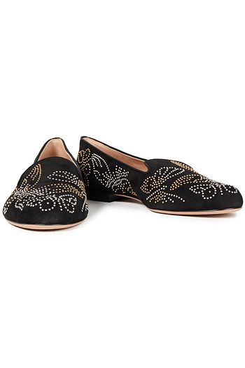 VALENTINO GARAVANI Loafers aus Veloursleder mit Nieten
