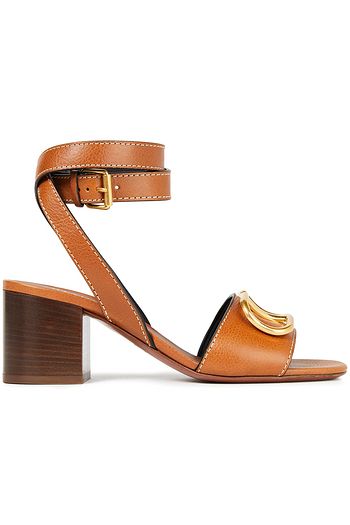 VALENTINO GARAVANI Go Logo embellished leather sandals