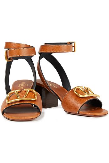 VALENTINO GARAVANI Go Logo embellished leather sandals